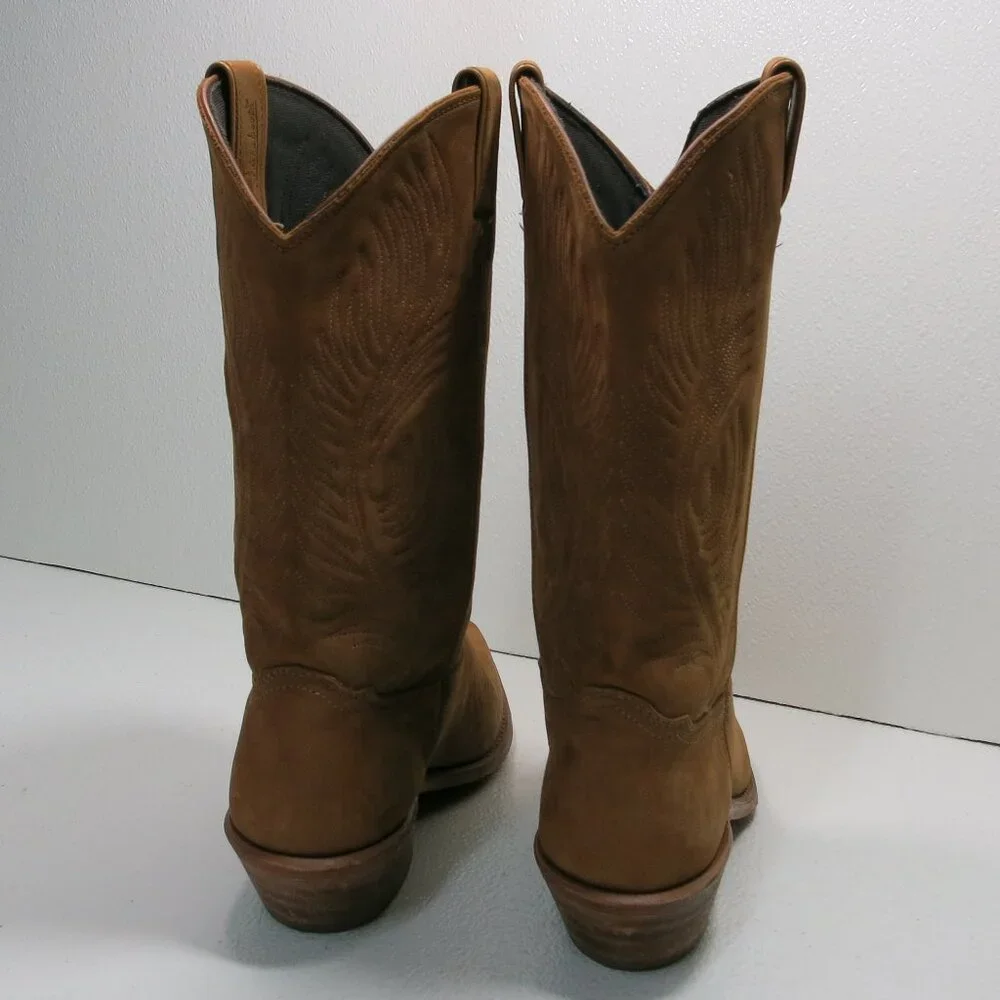 Abilene Boot Co. Genuine Nubuck Leather Western Kicker Boot Footwear 10 M